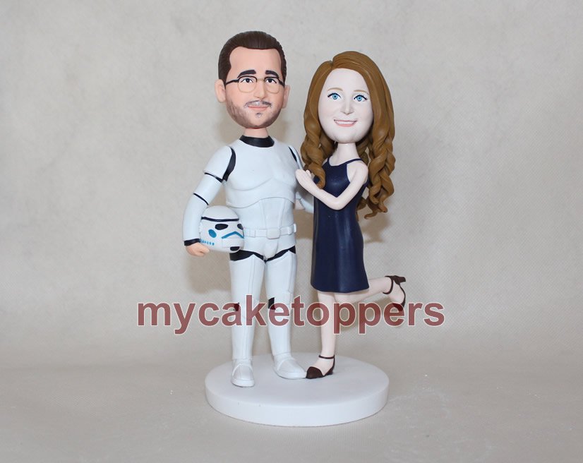 Star war custom wedding cake topper