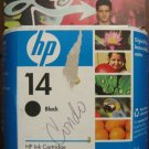 New HP14 Black InkJet Print Cartridge One Cartridge  Free Shipping
