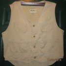 New Large Eddie Bauer Fishing Hunting Vest 4 Pocket Tan Kaki Outdoors Camping