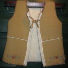 New Osh Kosh B Gosh Girls Vest size 6 Tan with Flowers Winter Kid Clothing