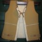 New Osh Kosh B Gosh Girls Vest size 6 Tan with Flowers Winter Kid Clothing