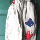 New Gymboree Boys Girls Tan Solid Bib Overalls Newborn 4 Pocket Kid Bear and Cat