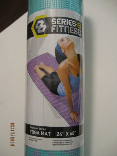 Yoga Exercise Pilates Mat Designer 24x68 New Lightweight Washable Teal Lavender