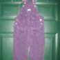 Girls Purple I Love You Blue Jean Bib Overalls 24M Pants 2 Pocket Kid Pants