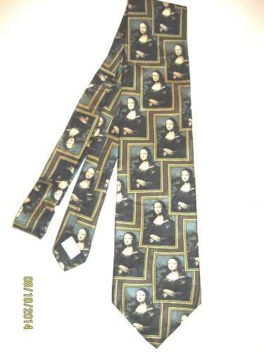Mona Lisa Classic Silk NeckTie Novelty by RM Style New Artist Painter