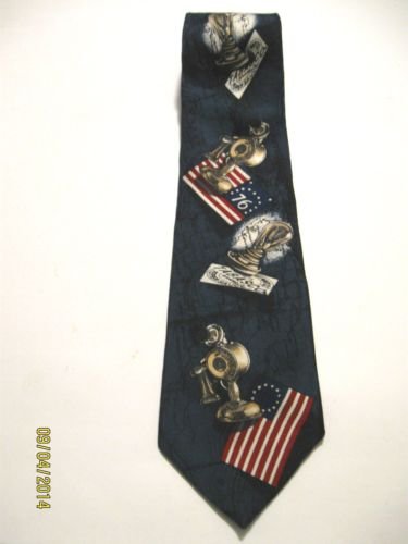 New Tabasco 76 US Flag Telephone Lightbulb 100%Silk NeckTie
