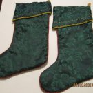 2 Christmas XmasStockings New Reversible Holiday Decorative Medium Size