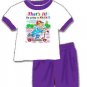 NANA-BOY SCOOTER-PURPLE TRIMMED TODDLER SHORT SET-FREE CUSTOMIZING