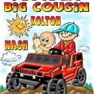 I LOVE MY BIG COUSIN-UNISEX BABY -T-SHIRT-RED HUMMER-CUSTOMIZED
