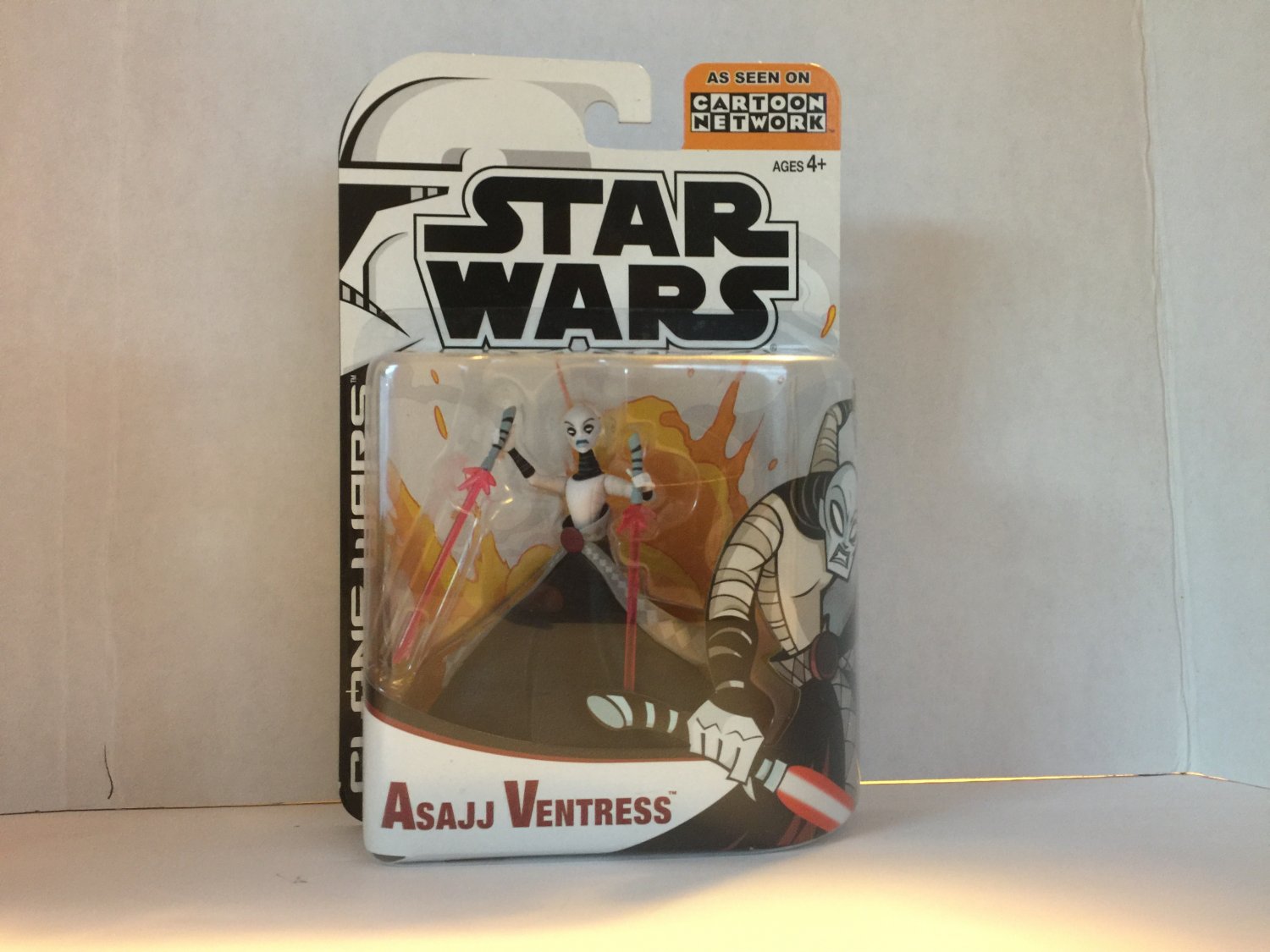 Star Wars Animated Clone Wars Asajj Ventress Action Figure MIB Cartoon Network