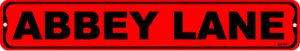 ABBEY LANE, Street Sign, metal