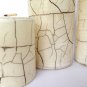 Set of 5 Pillar Candles Crackle Pillar Candles Vintage Candles Hand Poured Candles Wedding Decor