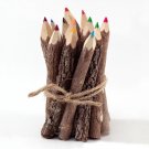 Rustic Twig Colored Pencils 3 inch Set of 12 pcs Tree Branch Color Pencils Handmade Color Pencils