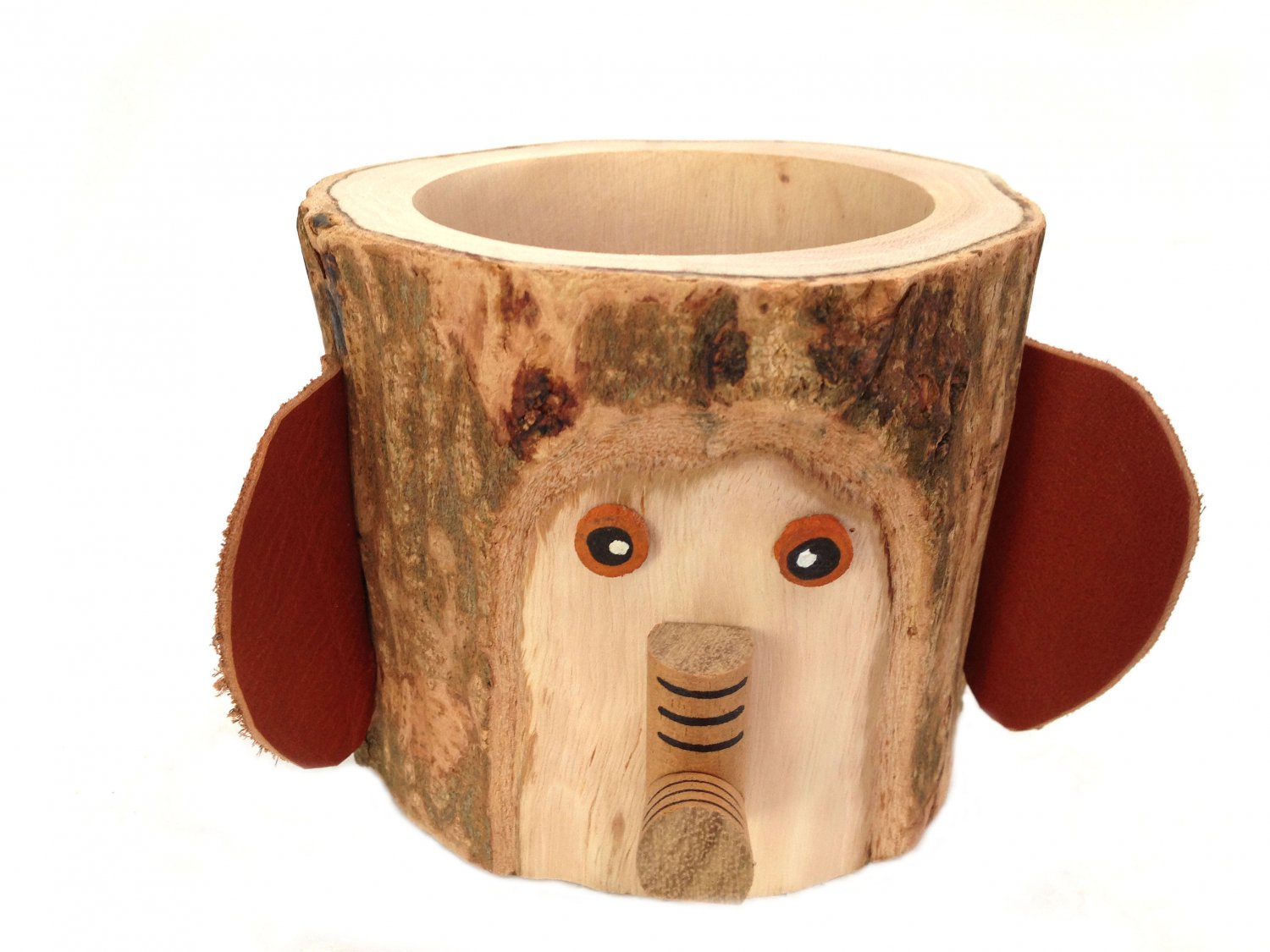 Rustic Pencil Holder Elephant Bark Wood Pencil Cup Tree Bark Pen Holder Desk Organizer