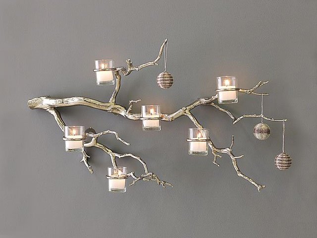 Tree Branch Candle Holder Manzanita Tree Candle Holder Rustic Tree Branch Wall Candle Holder