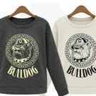Women's Bulldog Crew Neck Sweatshirt S,M,L - 2 colors to choose