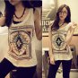 Super Comfy Boho Chic Tank Top Beige (One Size - Small) Crop Tank Top