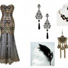 Gatsby Inspired Dress 1920's Pattern Made in USA Flapper Flouncy Dress Vintage