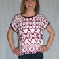 Beautiful Burgundy Cap Sleeve Boho Chic Women's Blouse Tank Top Tee Shirt