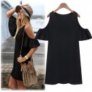 Women's Bohemian Boho Chic Butterfly Sleeve Cotton Summer Tunic Top Off Shoulder