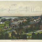 Durand WI Wisconsin Vintage Postcard Birds Eye View Divided 1907 Posted Printed