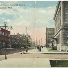 Superior WI Wisconsin Vintage Postcard Street Scene Fourteenth and Tower 1914