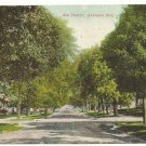 Baraboo WI Wisconsin Vintage Postcard Street Scene Ash Street 1909 Divided