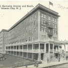 Atlantic City NJ Sterling Hotel, Kentucky Avenue & Beach postcard 1913