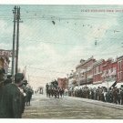 1910 Port Huron Michigan Fire Department Parade Post Card Hand Colored Unposted
