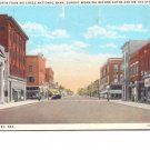 Mitchell SD South Dakota Mitchell National Bank looking North Postcard Unposted
