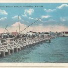 St Petersburg FL Florida Fishing from Electric Pier Vintage Postcard Unposted