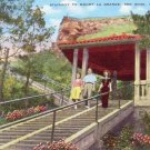 Red Wing MN Minnesota Linen Postcard Stairway to Mount La Grange Unposted