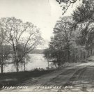 Galesville WI Wisconsin RPPC Postcard Lake Shore Drive Divided Unposted