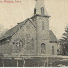 Waukon IA Iowa RPPC ME M.E. Church 1914 Postmark Photo Postcard Divided Back