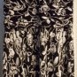 Connected Apparal Size 16 Fluted Fabric Black White Floral Womens Dress