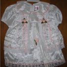 NWT 3 PC Formal Bridal Party Dress White Peach 24 mos