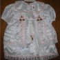 NWT 3 PC Formal Bridal Party Dress White Peach 24 mos