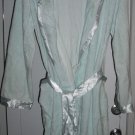 Miss Elaine Light Satin Trim Embroidery Short Womens Robe Large