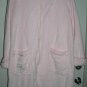 Jasmine Rose Intimates Women Embroidered Pink Short Robe Pockets Very Soft Large