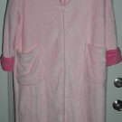 Charter Club Women Pink Long Robe Pockets Zipper Very Soft Medium