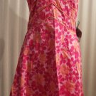 NWT AGB Womens 10P Womens Pinks Oranges Floral Halter Summer Cotton Dress
