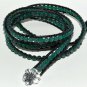 The Shire, Agate and Leather Wrap Bracelet