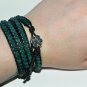 The Shire, Agate and Leather Wrap Bracelet