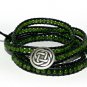 Irish Eyes, Malaysia Jade, 4 Wrap Bracelet