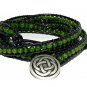 Irish Eyes, Malaysia Jade, 4 Wrap Bracelet