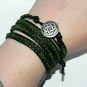 Irish Eyes, Malaysia Jade, 4 Wrap Bracelet