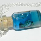 Tiny Sea Turtle Bottle Necklace