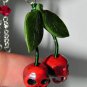 Skull Cherries Necklace, Hand Sculpted