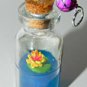 Zenful Water Lilies,Choose Your Color, Bottle Necklace