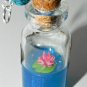 Zenful Water Lilies,Choose Your Color, Bottle Necklace